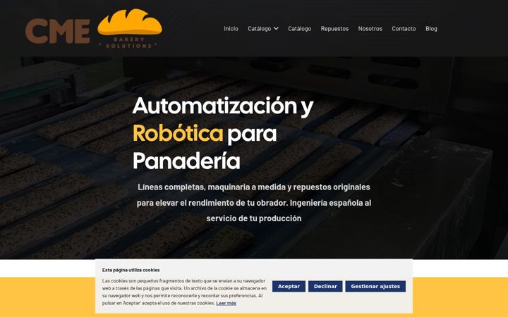 Screenshot of cme-maquinaria.com