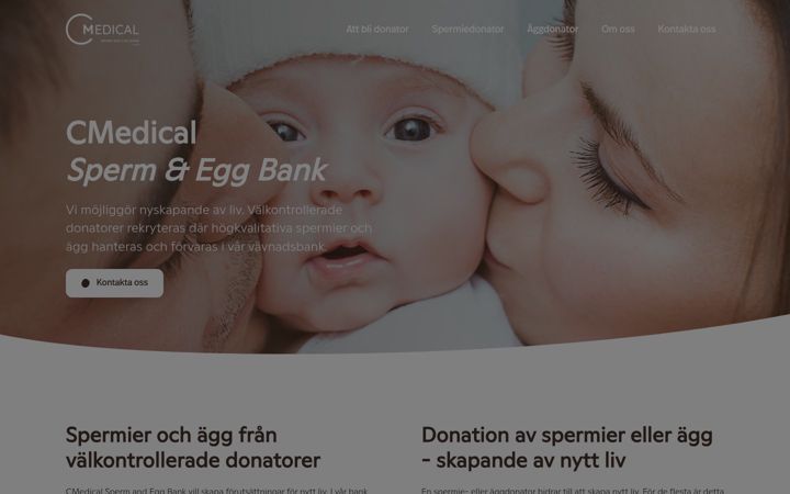 Screenshot of cmedicaldonation.se