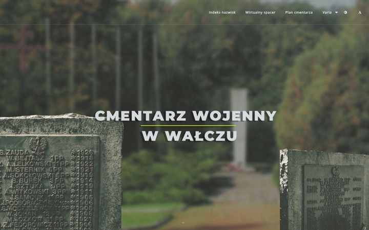 Posnetek zaslona cmentarz-wojenny.pl
