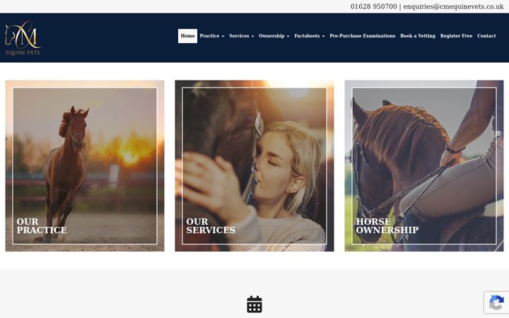 Screenshot of cmequinevets.co.uk