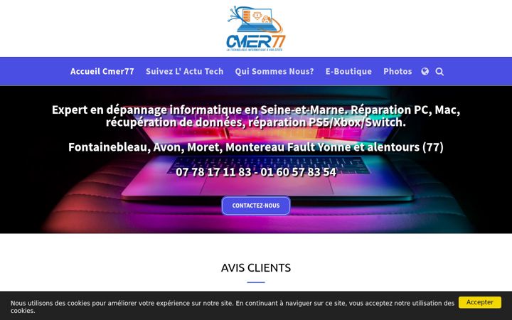 Screenshot of cmer77.com