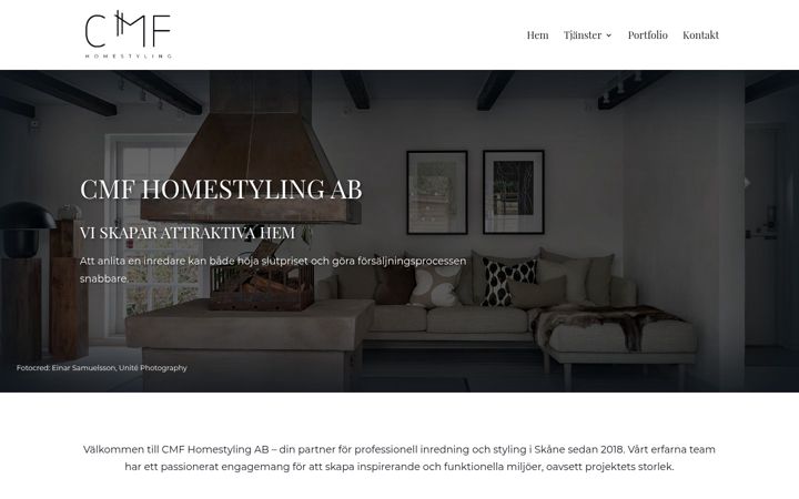 Screenshot of cmfhomestyling.se