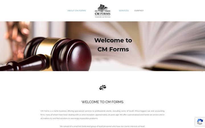 Екранна снимка на cmforms.co.za