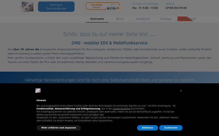 Screenshot of cmg-claudiariedel.de