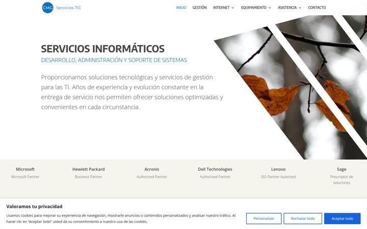 Posnetek zaslona cmg.es