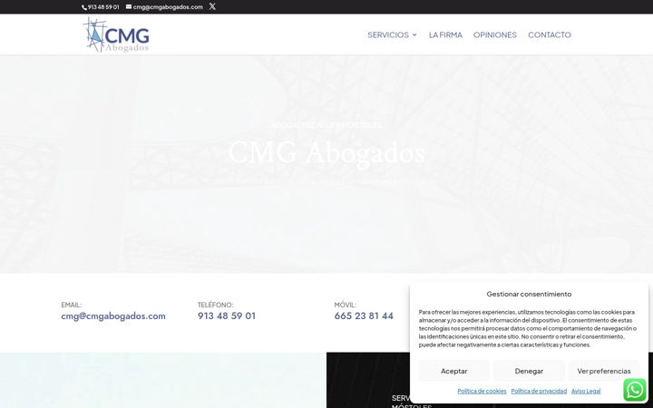 Screenshot of cmgabogados.com