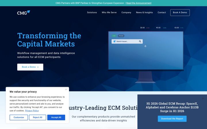 Екранна снимка на cmgx.io
