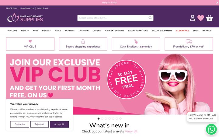 Screenshot ta' cmhairandbeauty.co.uk