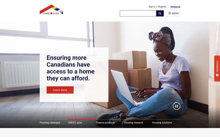 Screenshot of cmhc-schl.gc.ca