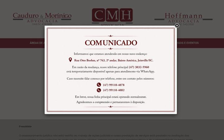 Posnetek zaslona cmhw.com.br