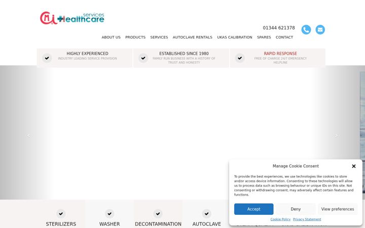 Screenshot ta' cmihealthcare.co.uk