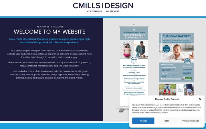 Screenshot of cmillsdesign.co.uk