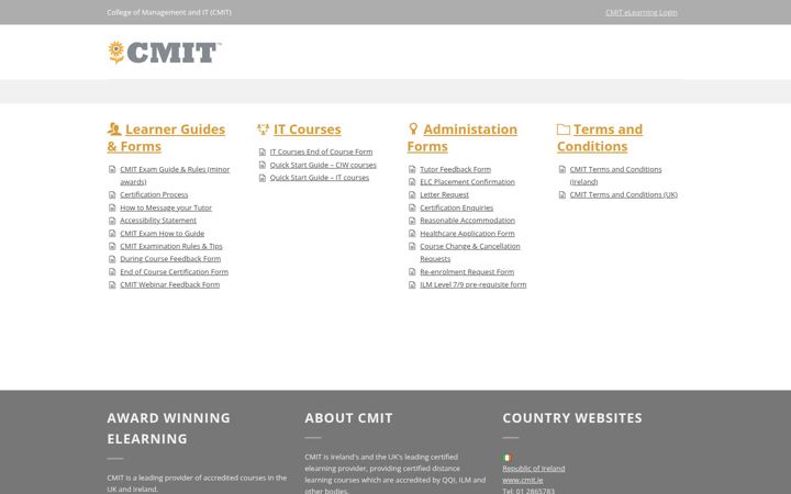 Screenshot of cmitstudyhub.com