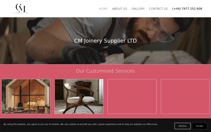Screenshot of cmjoinerysupplier.co.uk