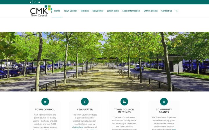Screenshot of cmktowncouncil.gov.uk