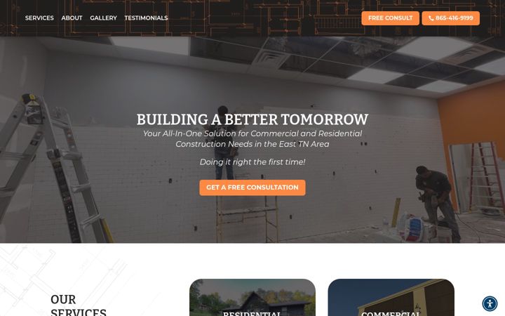 Screenshot of cml-construction.com