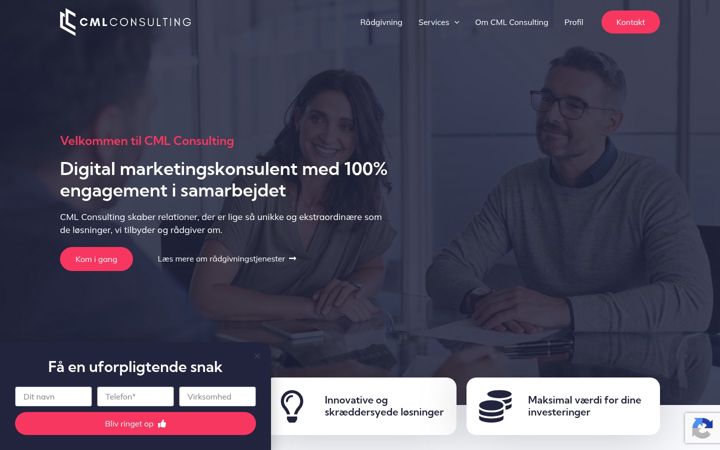 Screenshot of cmlconsulting.dk