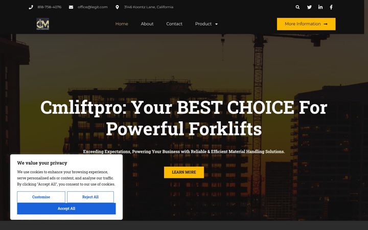 Screenshot of cmliftpro.com