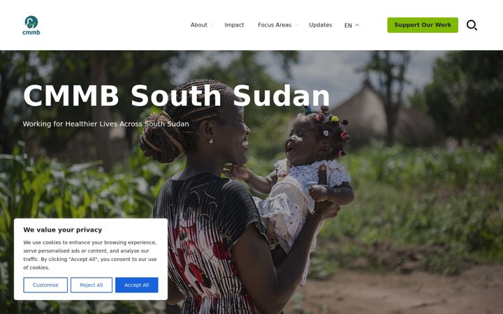 Screenshot of cmmbsouthsudan.org