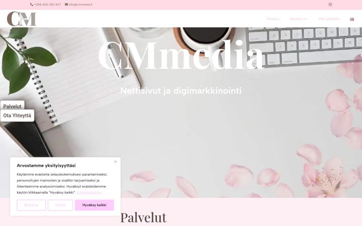 Snímek obrazovky cmmedia.fi