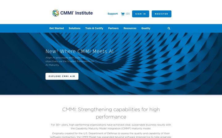 Screenshot of cmmiinstitute.com