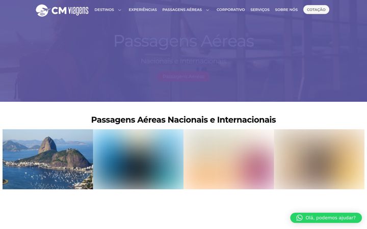 Skärmbild av cmmilhaseviagens.com.br