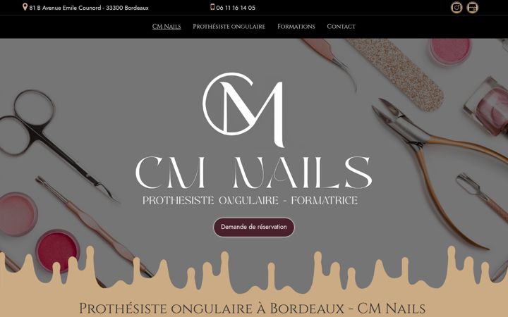 Screenshot of cmnails.fr