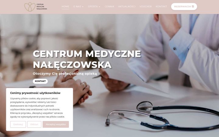 Screenshot of cmnaleczowska.pl