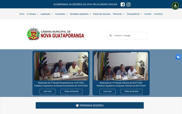 Skärmbild av cmnovaguataporanga.sp.gov.br