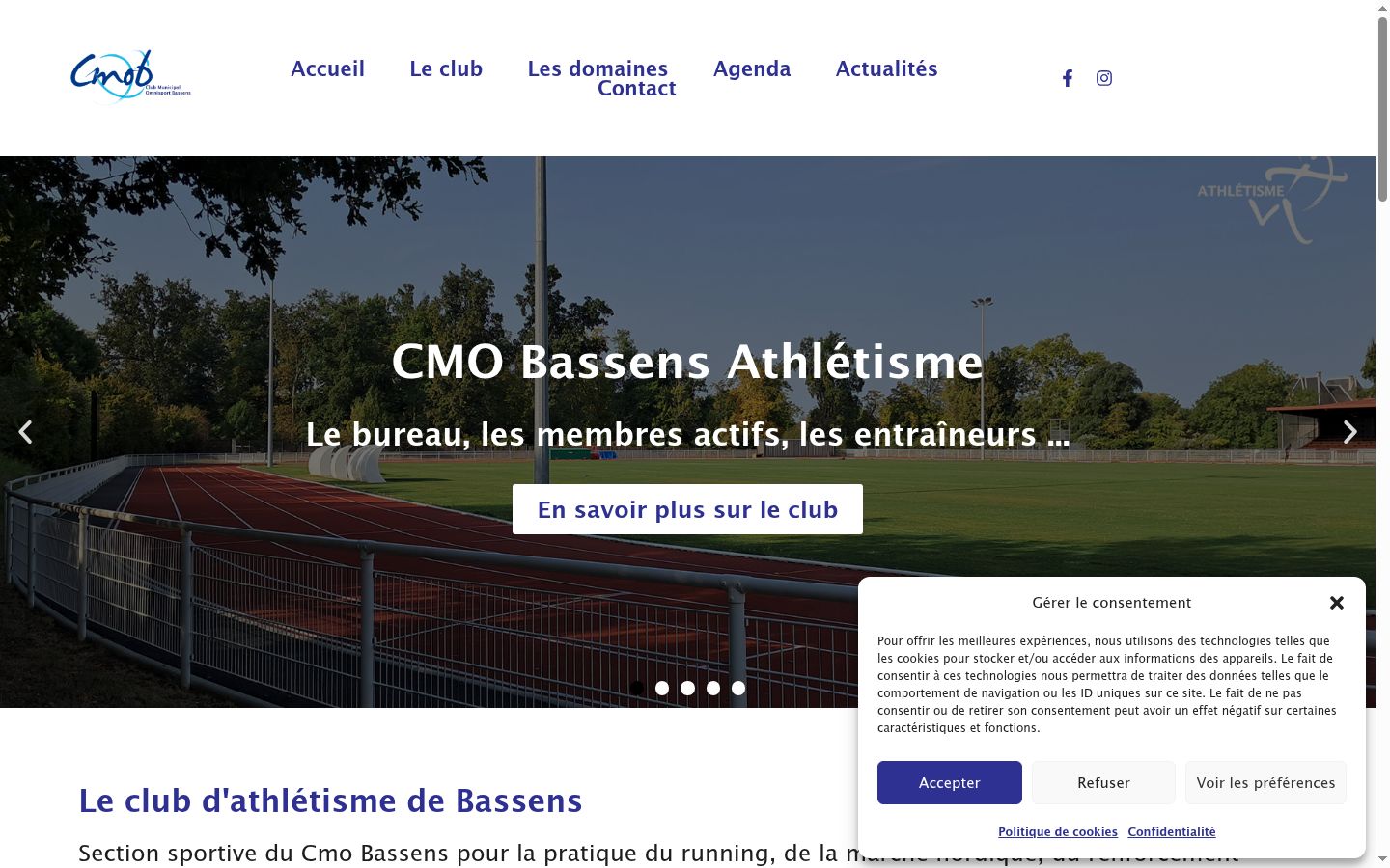 Screenshot tal-banner tal-kunsens muri qabel kwalunkwe interazzjoni