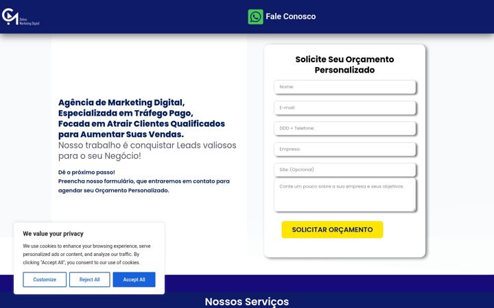 Skärmbild av cmonline.com.br