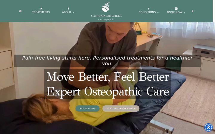 Screenshot of cmosteopaths.co.uk