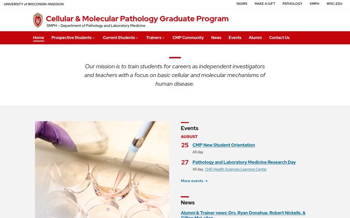 Screenshot von cmp.wisc.edu