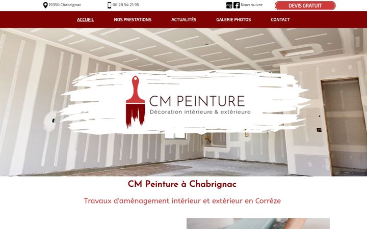 Screenshot of cmpeinture19.fr