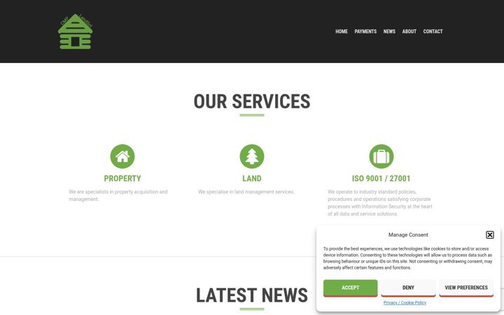Screenshot of cmplandsol.co.uk