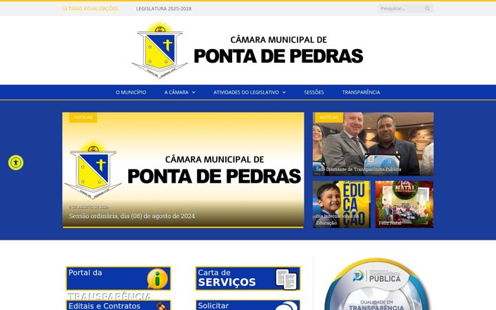 Zrzut ekranu cmpontadepedras.pa.gov.br