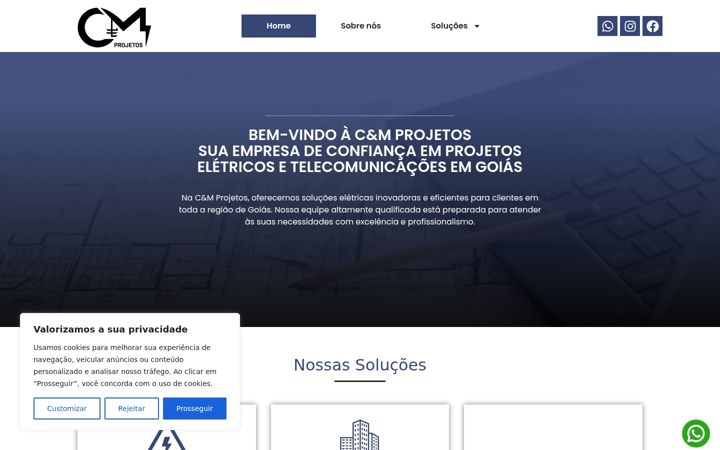 Zrzut ekranu cmprojetoseletricos.com.br