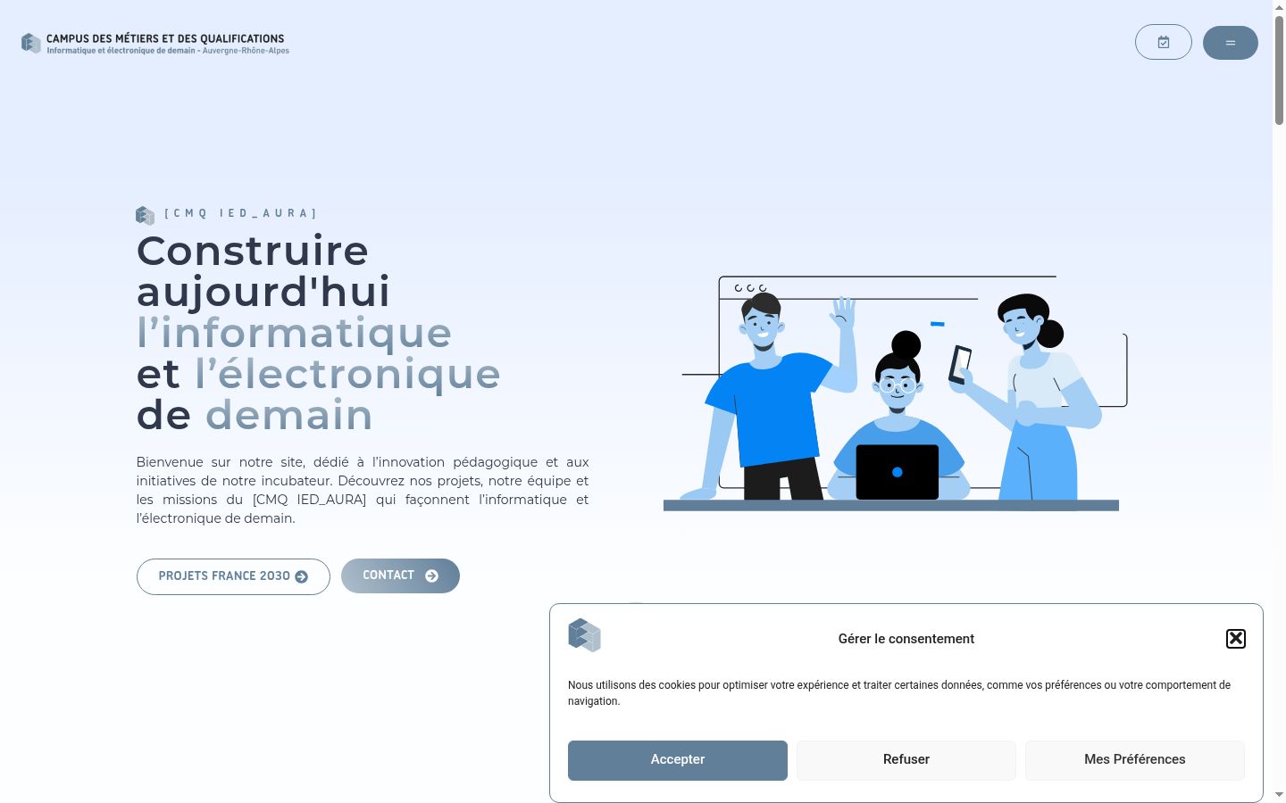 Screenshot of the consent banner shown before any interaction