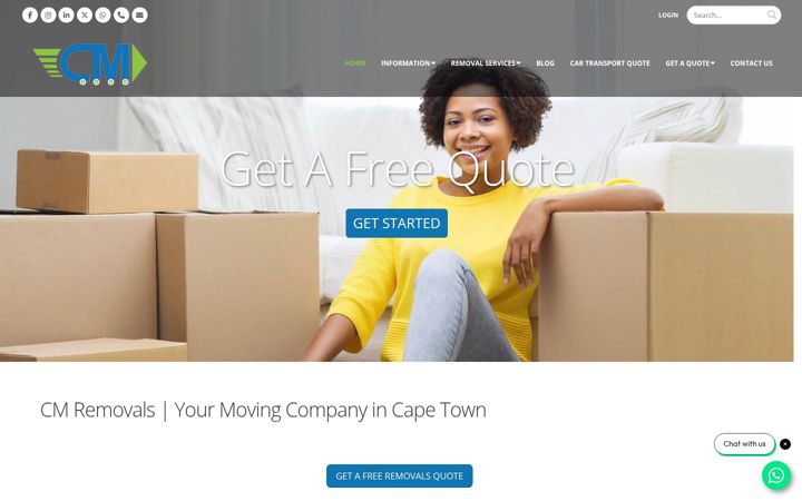 Екранна снимка на cmremovals.co.za