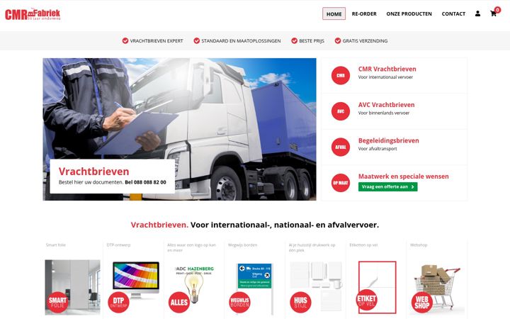 Snimka zaslona za cmrfabriek.nl