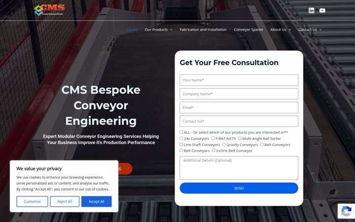 Ekrano kopija cms-conveyors.co.uk