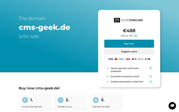 Screenshot of cms-geek.de