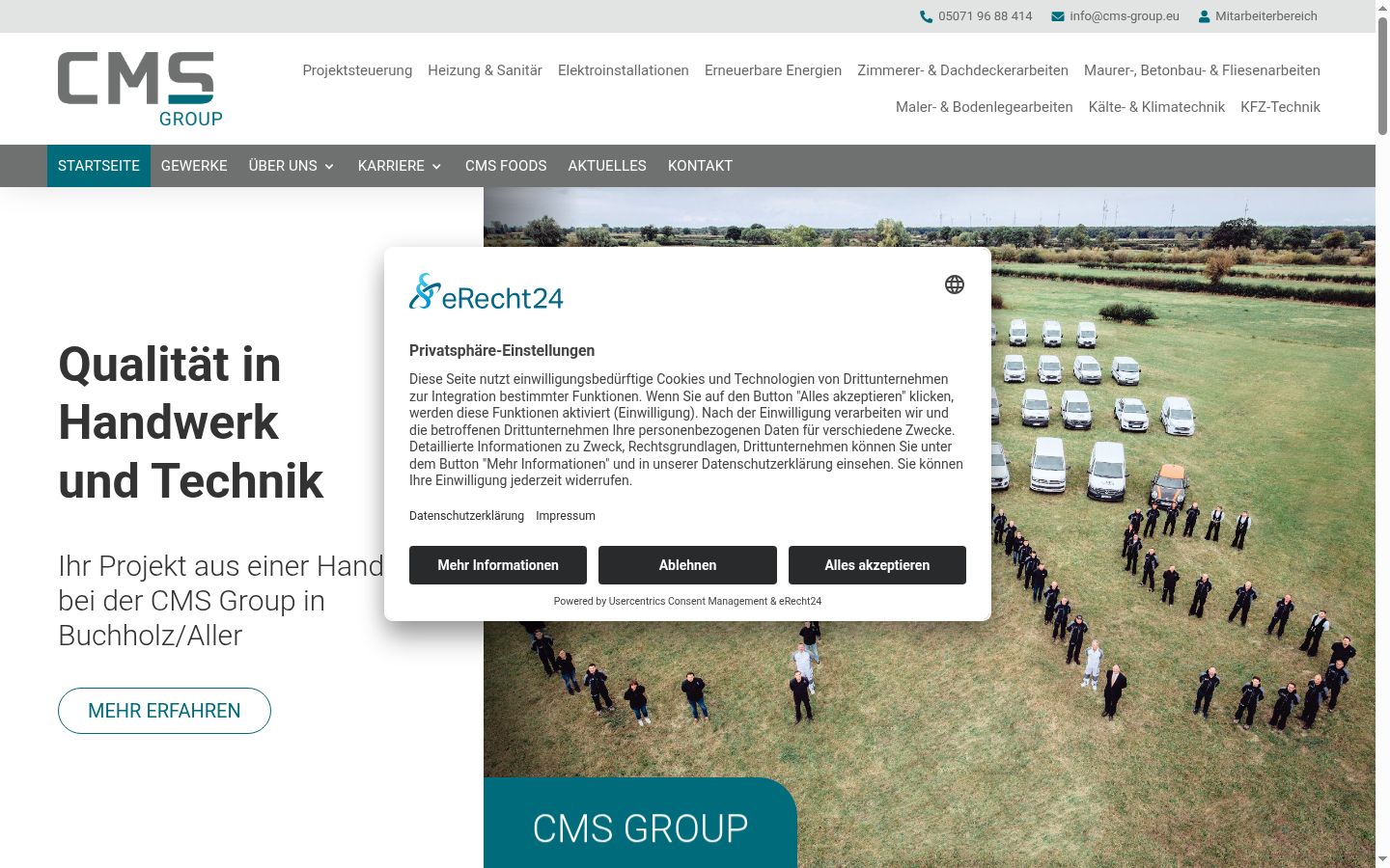 Screenshot of the consent banner shown before any interaction
