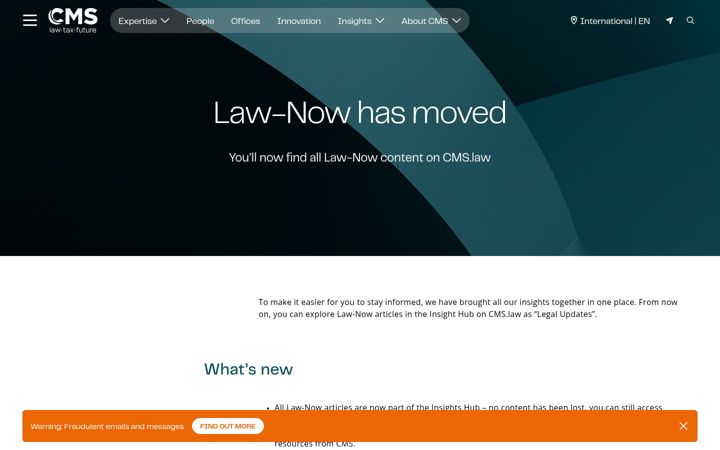 Screenshot of cms-lawnow.com