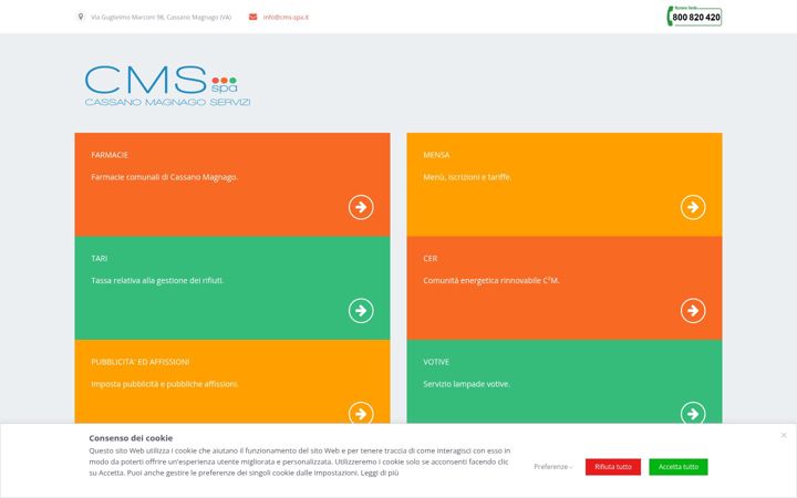 Skærmbillede af cms-spa.it