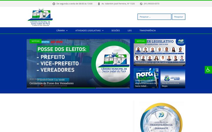 Posnetek zaslona cmsantaizabeldopara.pa.gov.br