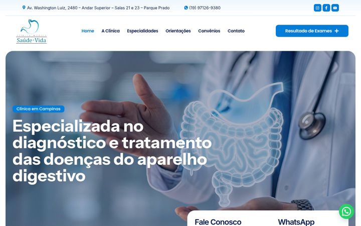 Posnetek zaslona cmsaudevida.com.br