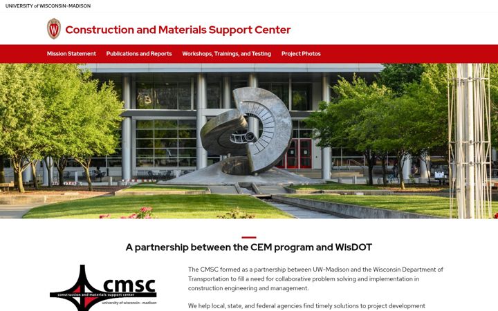 Screenshot von cmsc.wisc.edu