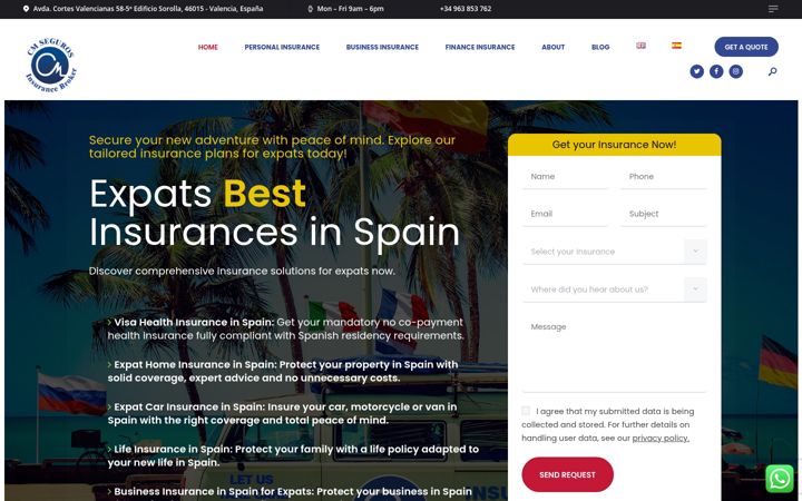 Posnetek zaslona cmseguros.es