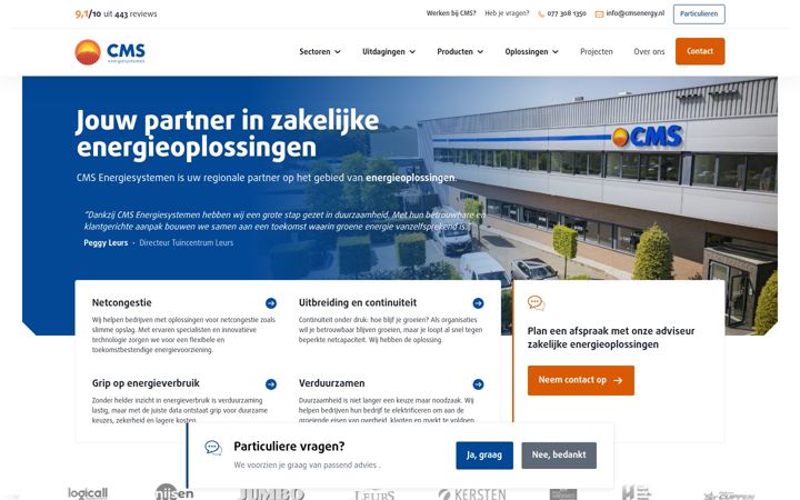 Snimka zaslona za cmsenergy.nl